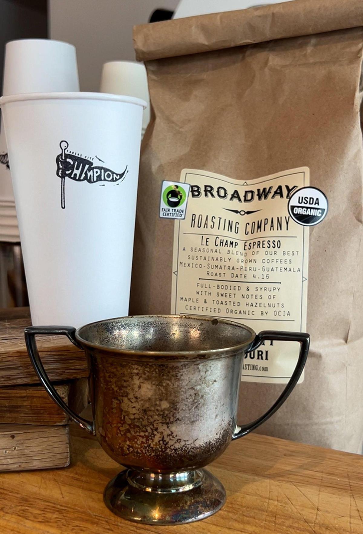 Amante Domingo, owner of Le Champion, has partnered with Broadway Roasting Company for specially selected coffee blends.