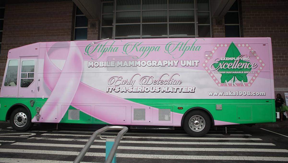 Alpha Kappa Alpha sorority is bringing its mobile mammography unit to Kansas City on Friday and Saturday to provide free 3D screenings to underserved communities in the metro. Men can sign up, too.
