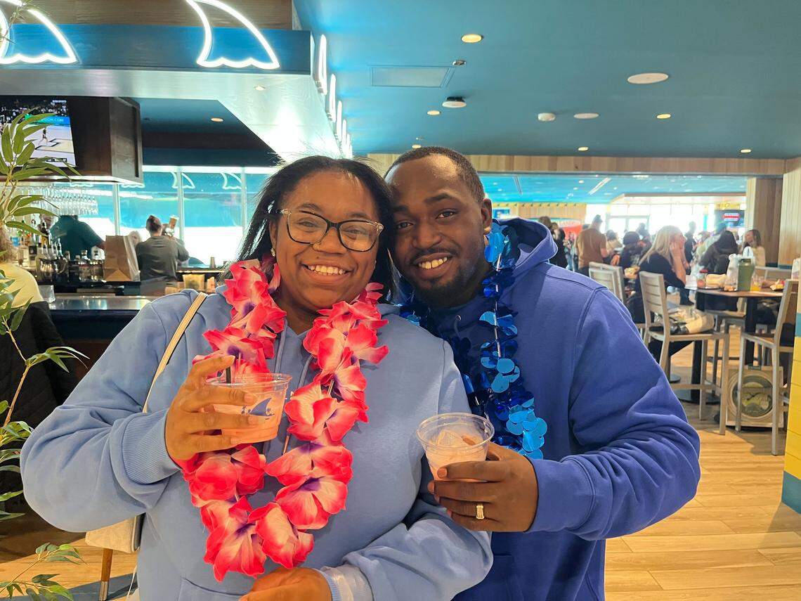 Kier Long (left) celebrated her birthday with husband Steven Long at Margarita Fest Saturday, March 7, at Margaritaville Hotel Kansas City