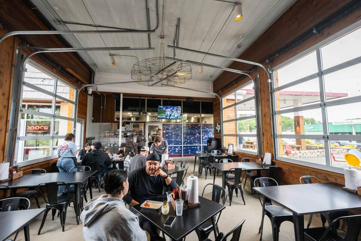 Customers try out Joe’s Next Door during a soft opening on Tuesday.