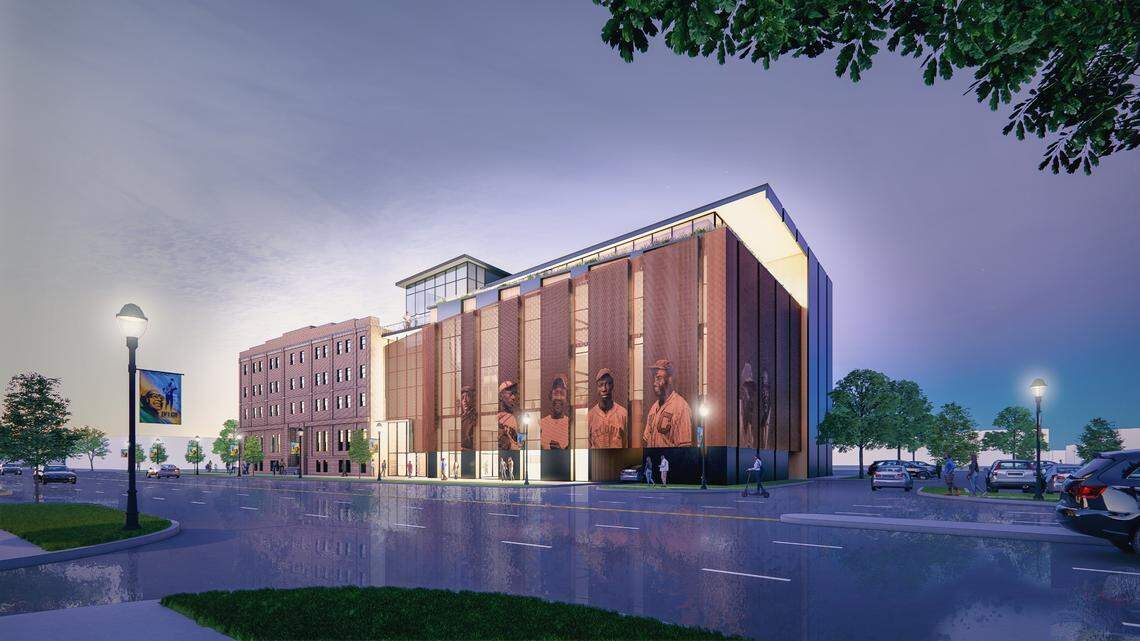 A rendering via KC-based architecture practice Pendulum of what a new Negro Leagues Baseball Museum could look like.