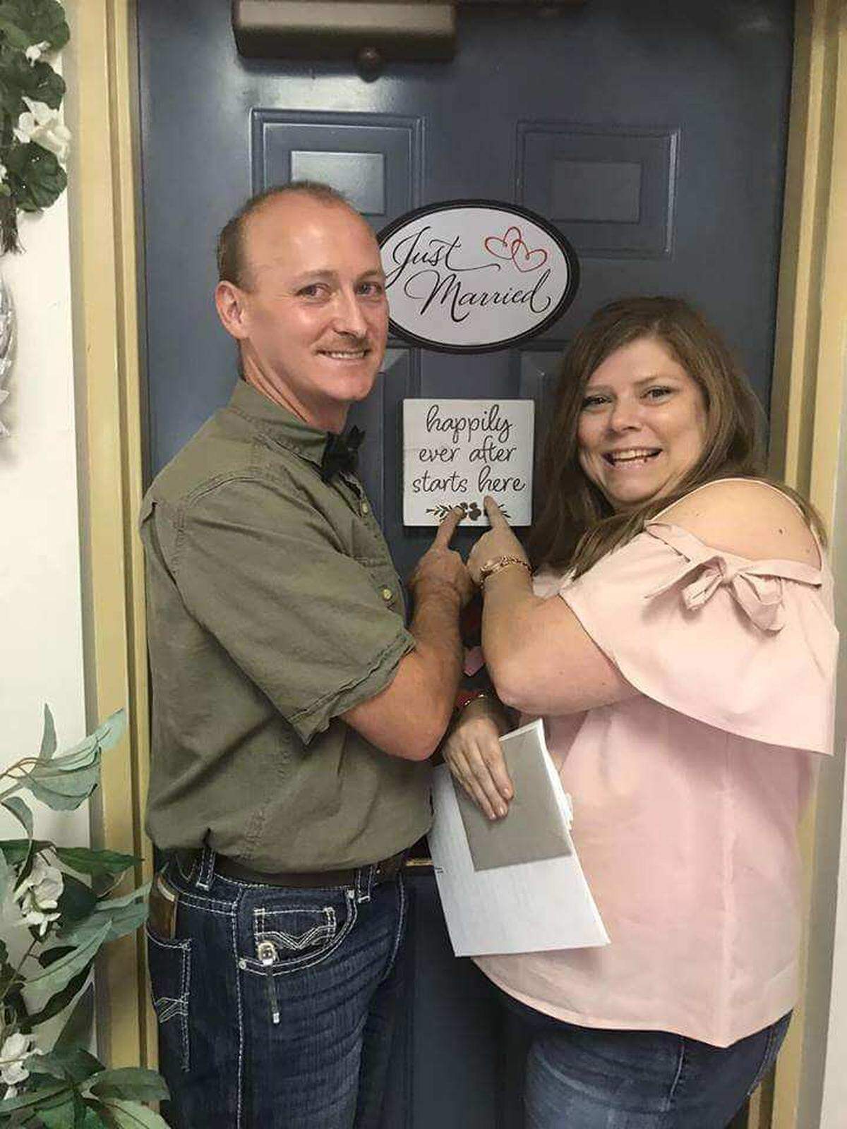 Jeff and Amy Burnett married on Oct. 7 after dating only a few months. It’s the third marriage for Amy, but she says she “knew he was the right one.”