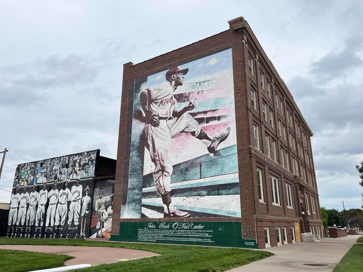 Buck O’Neil Tribute Park is seen alongside the Paseo YMCA at 1824 The Paseo on Thursday, June 12, 2025, in Kansas City.
