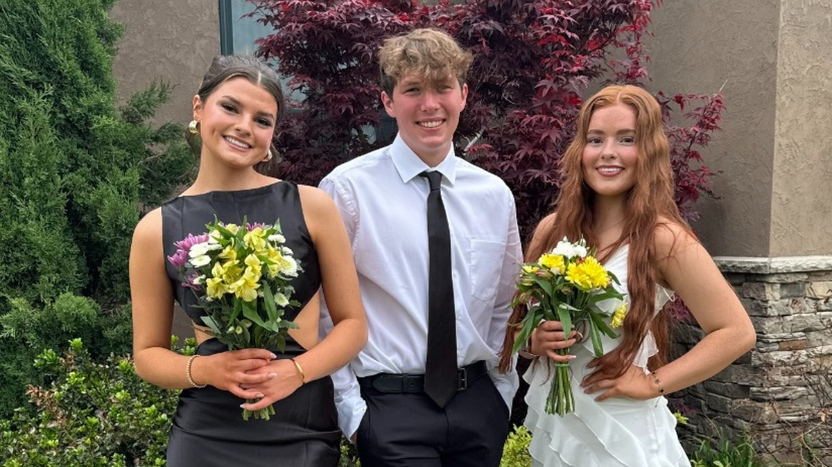 From left: Aubrey Yeates, Kole Cunningham and Lucy Yeates. Kole and Lucy were killed on November 14 in a multi-vehicle crash resulting from an Iowa police chase; Aubrey survived the crash with severe injuries.