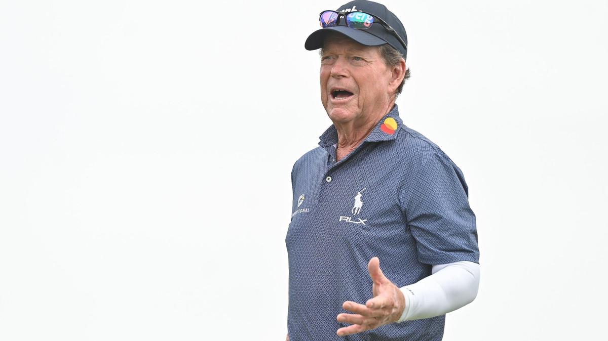 Tom Watson conducts a golf clinic during the Joe McGuff ALS Golf Classic on June 3 at the Nicklaus Golf Club at Lionsgate in Overland Park.