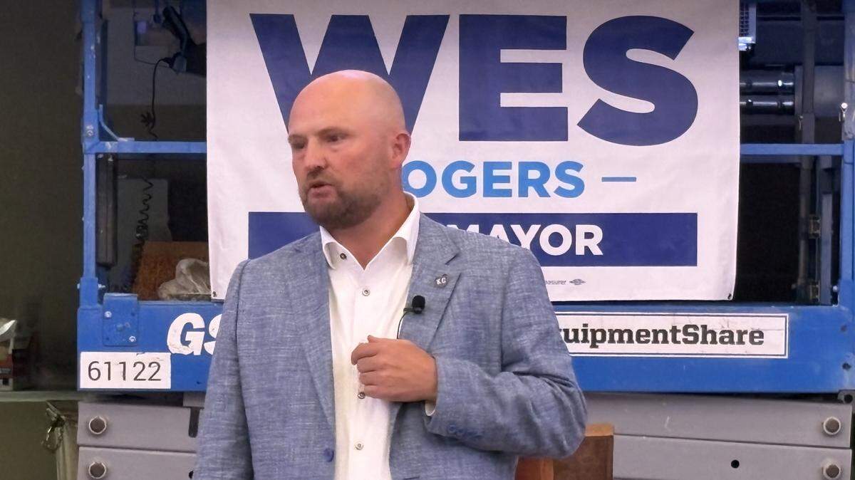 Kansas City council member Wes Rogers launched his mayoral campaign on Thursday, June 4, at the recently reopened Boone Theater at 18th and Vine.