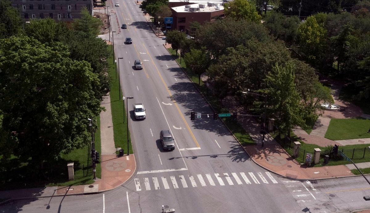 The intersection of Independence and Brooklyn avenues in the city’s Northeast Area, where neighbors worry how more bike lanes would affect traffic.