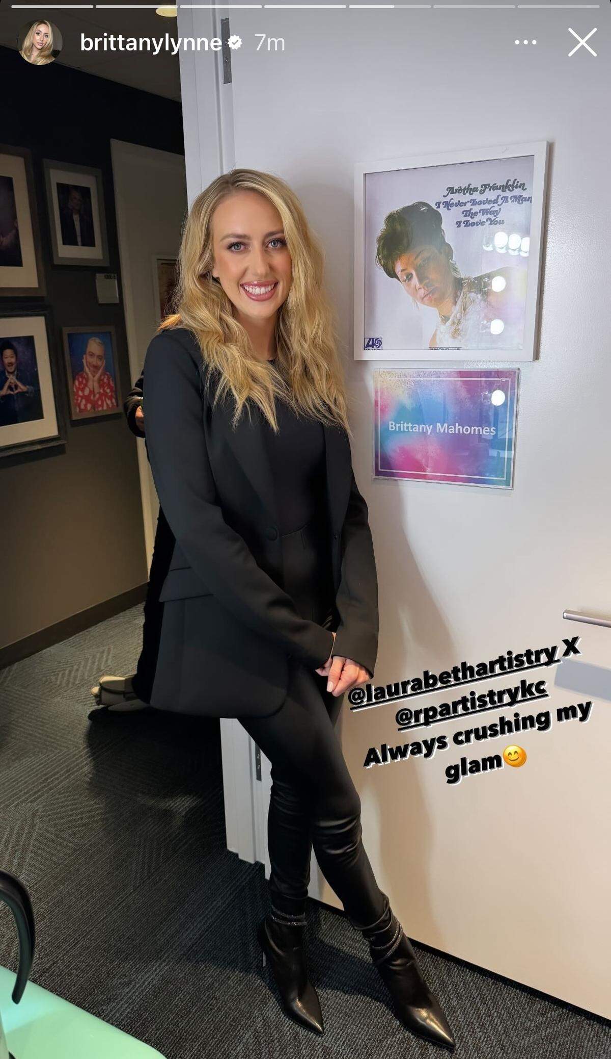Brittany Mahomes at the taping of “The Kelly Clarkson Show” on Wednesday in New York City.