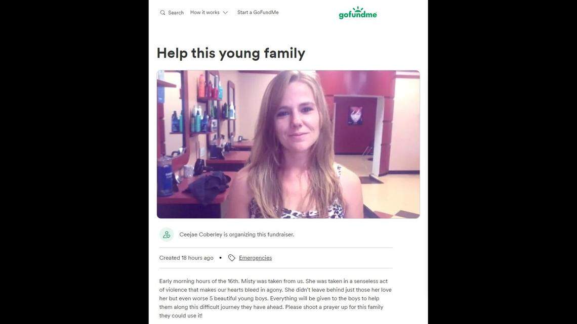 A fundraiser was launched for the family of Misty Brockman, who was found dead alongside murder suspect Kevin Ray Moore in Kansas City’s Northland in what police said was a murder-suicide.