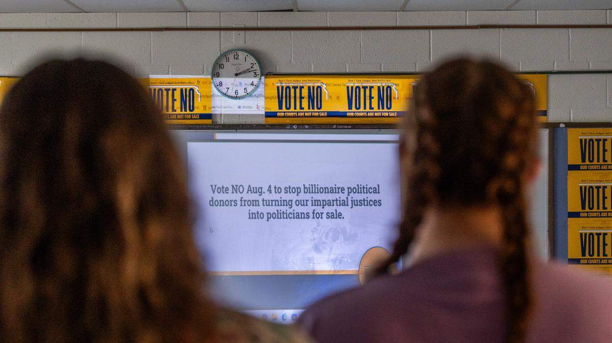 In Lenexa, a coalition of groups on May 30, 2026, launched a campaign, called Kansas United for Impartial Courts, that opposes a Republican plan to make Kansas Supreme Court justices elected.