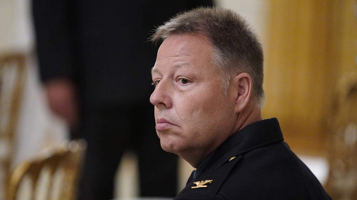 Kansas City police Chief Rick Smith waits for an event on “Operation LeGend: Combatting Violent Crime in American Cities,” to begin in the East Room of the White House, Wednesday, July 22, 2020, in Washington.