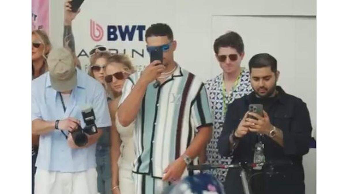 Patrick Mahomes was an interested fan at the Miami Grand Prix.