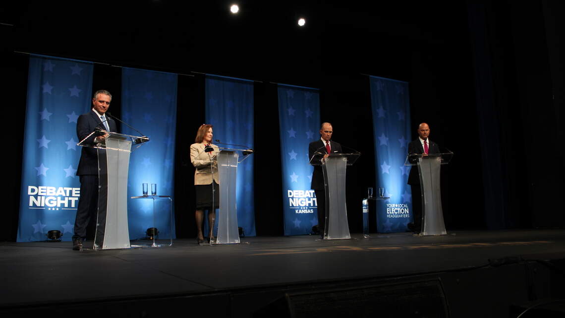 GOP hopefuls for Kansas governor trade insults, outline goals in combative debate