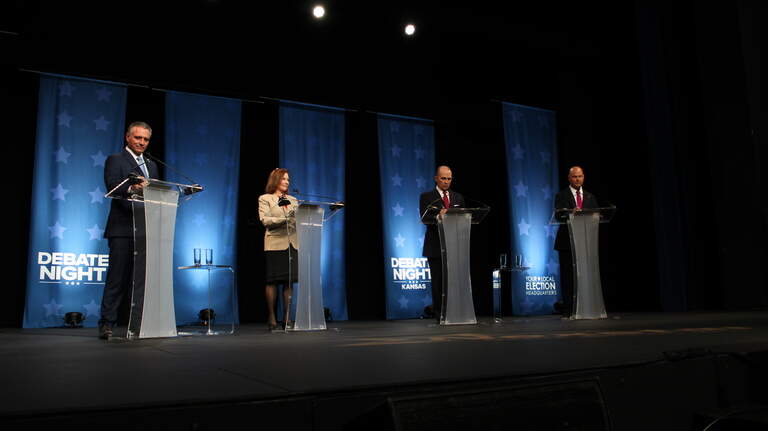 GOP hopefuls for Kansas governor trade insults, outline goals in combative debate