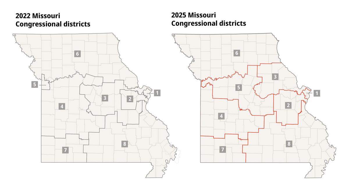 2022 and 2025 Congressional map