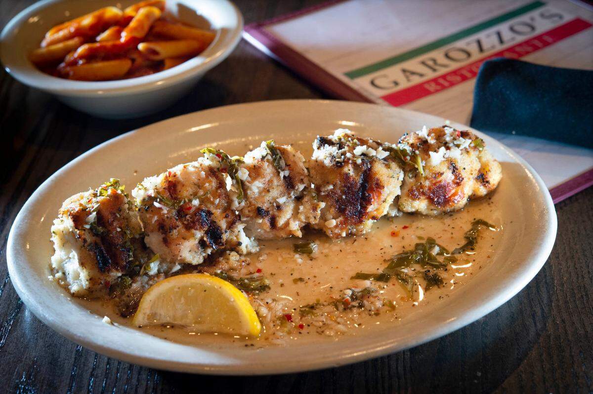 Chicken Spiedini at Garozzo’s Ristorante in Kansas City’s Columbus Park restaurant.