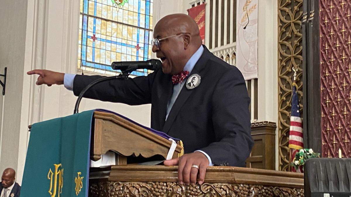 The Rev. Vernon Percy Howard Jr. urges the city to fulfill Martin Luther King Jr.’s demand for justice and restitution.