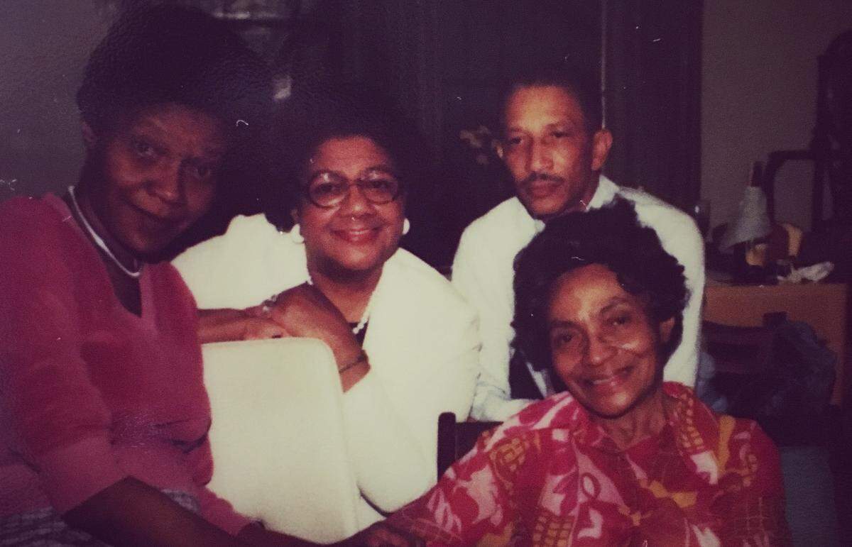 Nick Green with his cousin (left), wife Percis “Peggy” Green (middle), and his aunt.