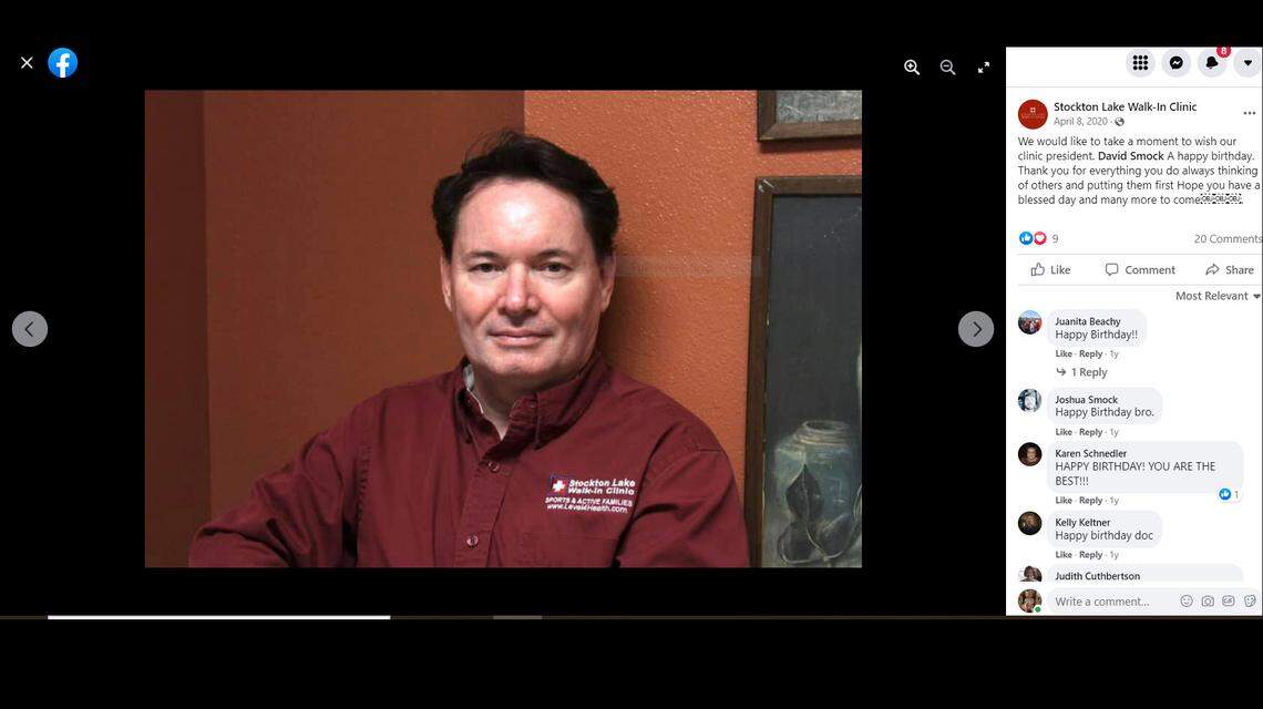 David Earl Smock, in a Facebook photo on his birthday.