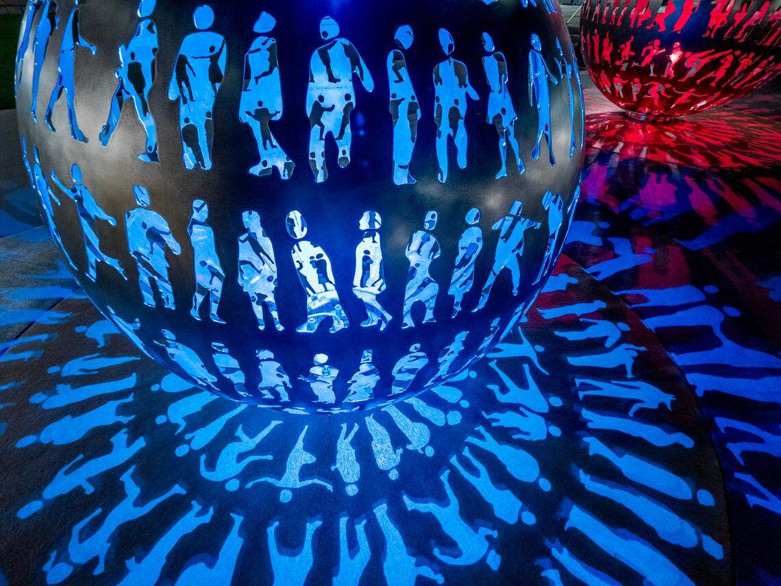 Lenexa’s civic center features artwork by local artists, including “Body Politic” by Joe O’Connell, on display at 17201 W. 87th St. Parkway.