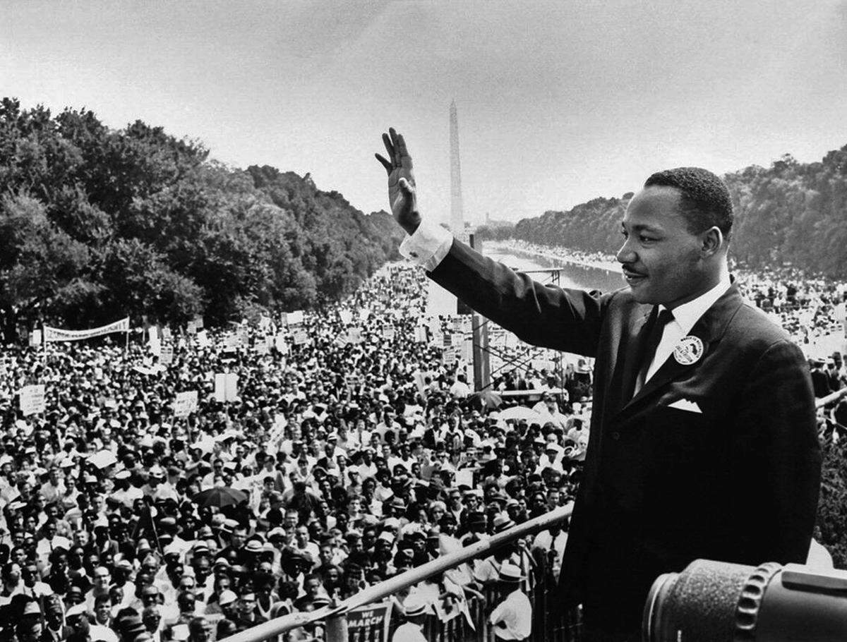 The Rev. Dr. Martin Luther King Jr. gave his “I Have a Dream” speech from the steps of the Lincoln Memorial on Aug. 28, 1963. He was assassinated five years later.