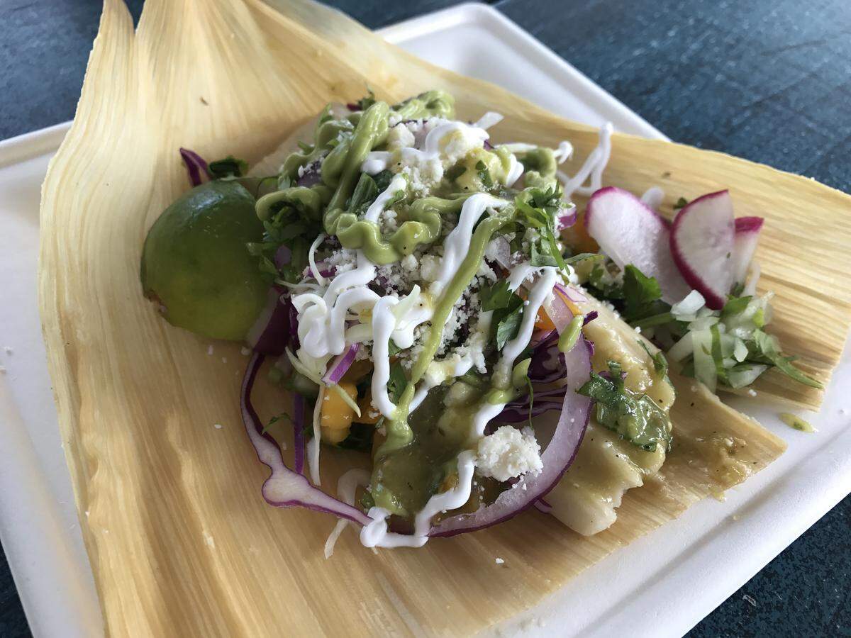 Mama’s Tamale Shop offers a variety of tamales, street tacos and empanadas, along with such beverages as Horchata.