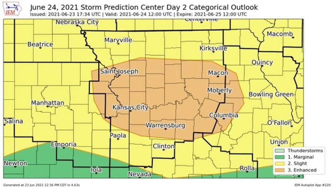 KCMO weather: Kansas City risk of severe thunderstorm rises | Kansas ...