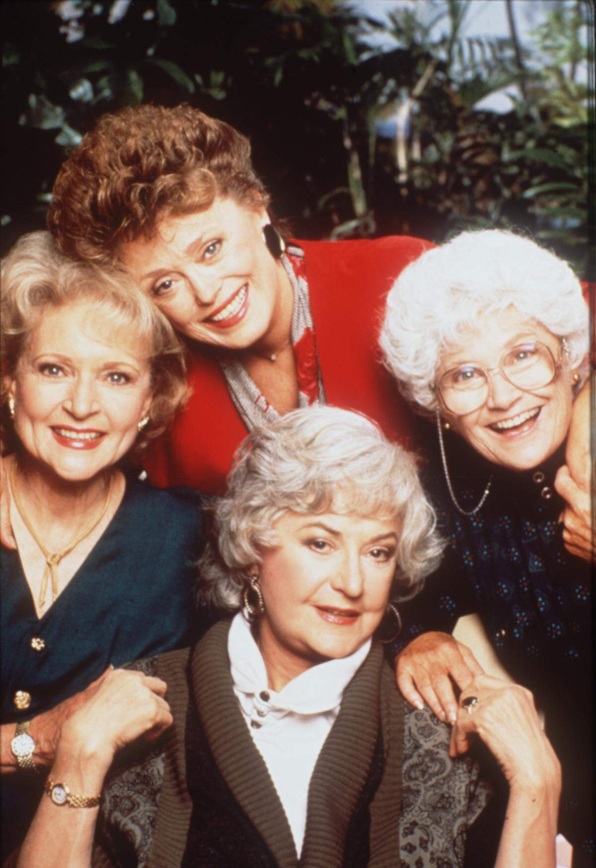 "The Golden Girls.” Clockwise, from the bottom middle: Beatrice Arthur, Betty White, Rue McClanahan and Estelle Getty.