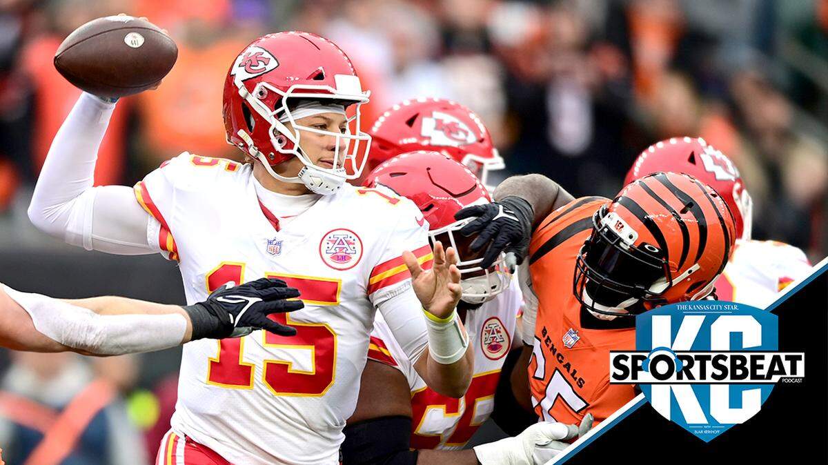 The Kansas City Chiefs, led by quarterback Patrick Mahomes (No. 15), meet the Cincinnati Bengals in the AFC Championship Game on Sunday at Arrowhead Stadium.
