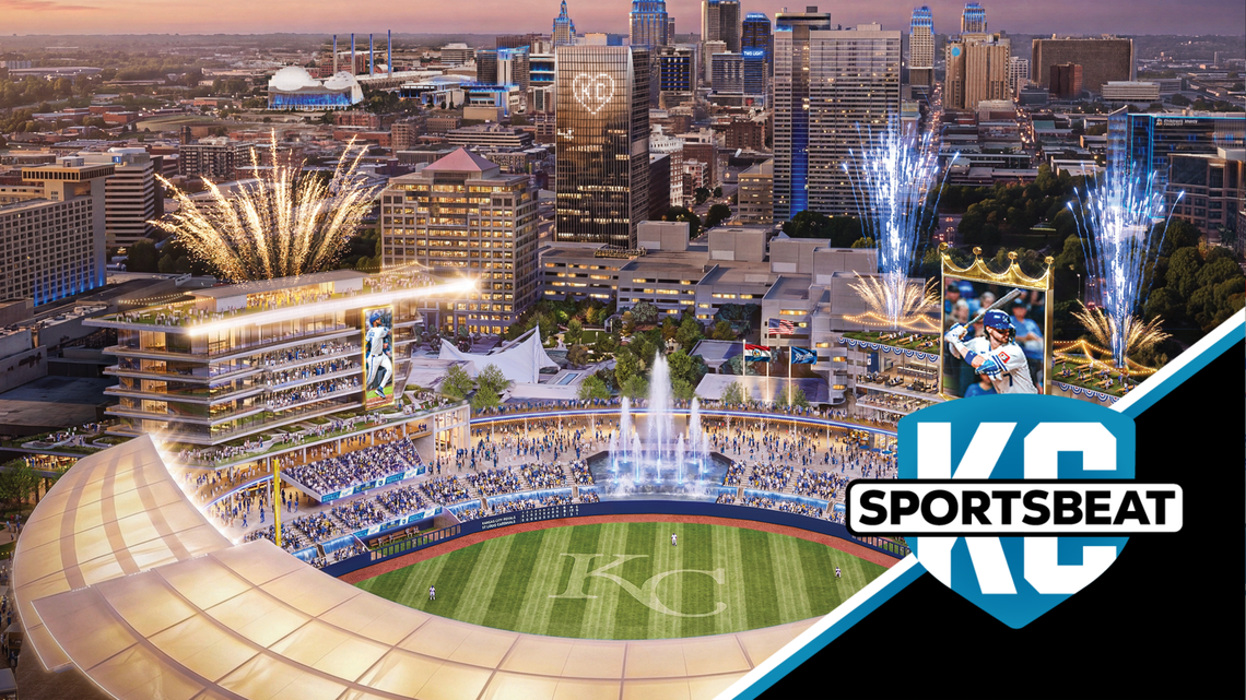 Renderings of the Royals proposed new ballpark revealed on April 22, 2026.