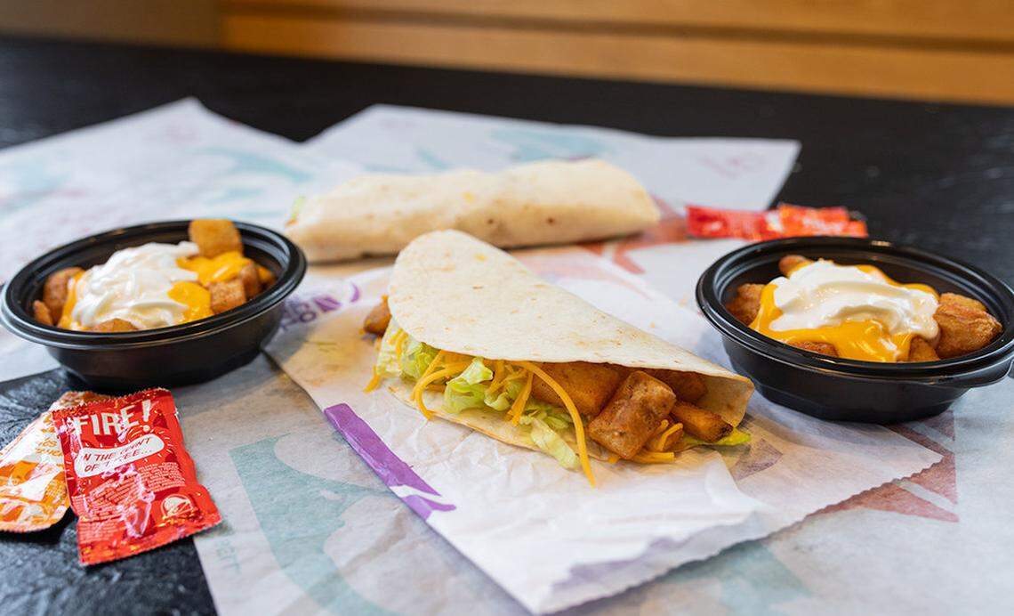 Taco Bell’s Cheesy Fiesta Potatoes and the Spicy Potato Soft Taco will be back starting March 11.
