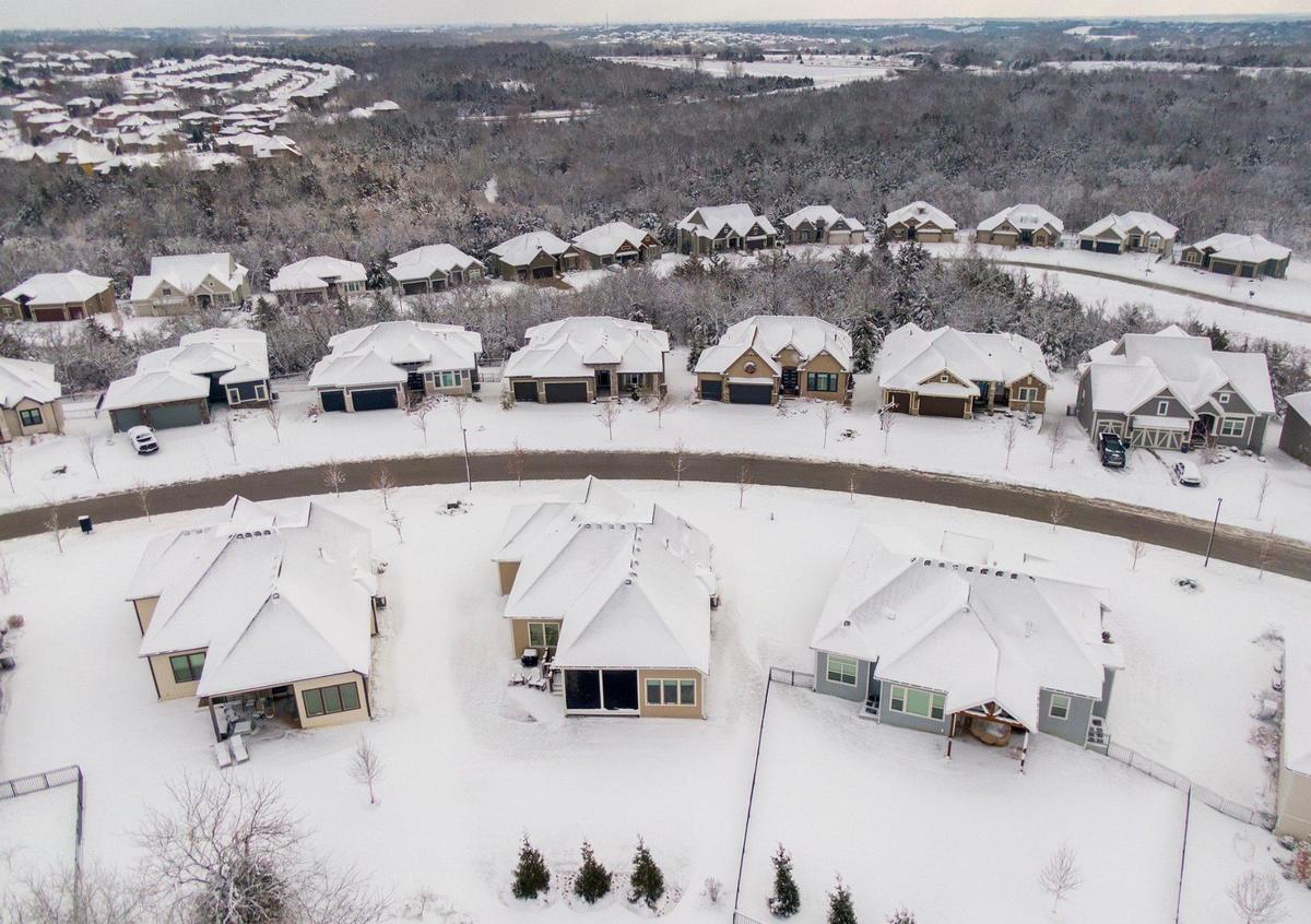 A winter storm dumped several inches of snow in the Kansas City area, including in western Lenexa where the subdivisions were covered in snow on Tuesday, Jan. 9, 2024.