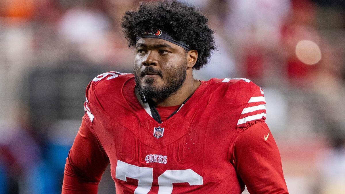 New Kansas City Chiefs lineman Jaylon Moore when he was with the 49ers.