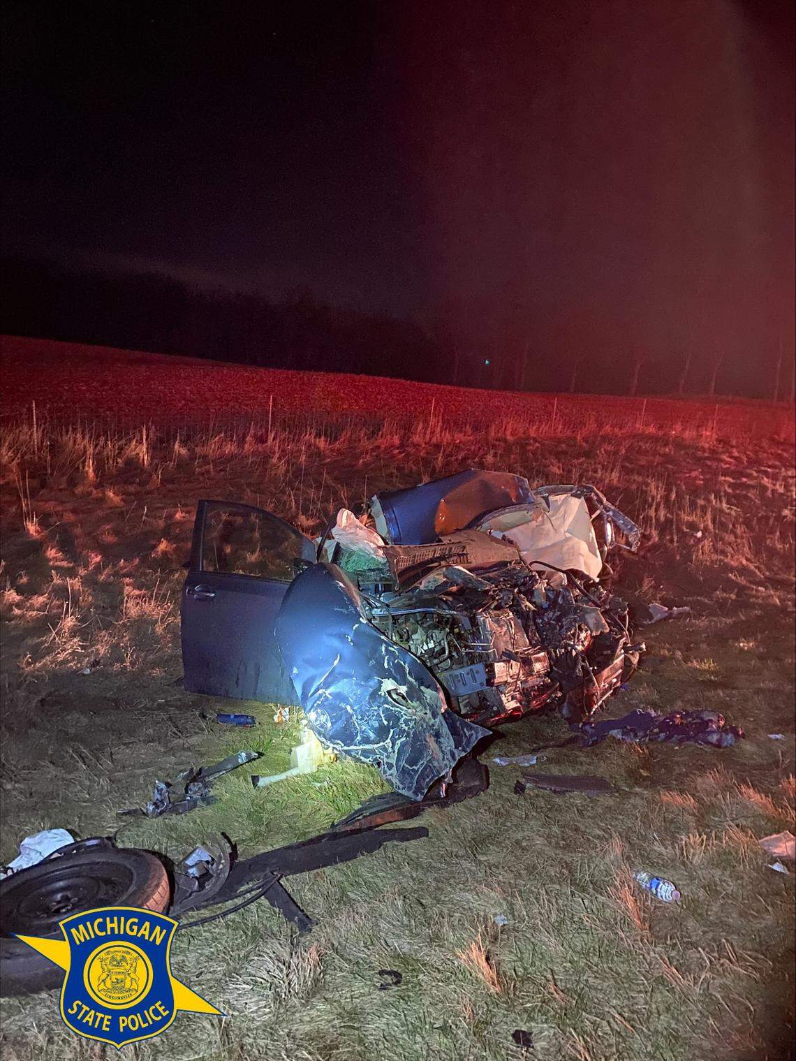 Three people were killed in a wrong-way crash in Marengo Township, Michigan, state police says.