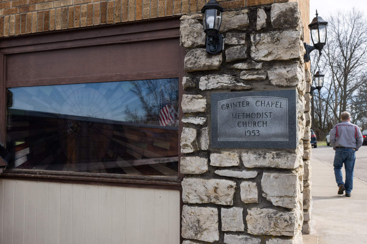 Grinter Chapel on Thursday, March 12, 2026, in Kansas City. The deed to the former church property was given back to the Kansas Delaware Tribe of Indians, Inc.