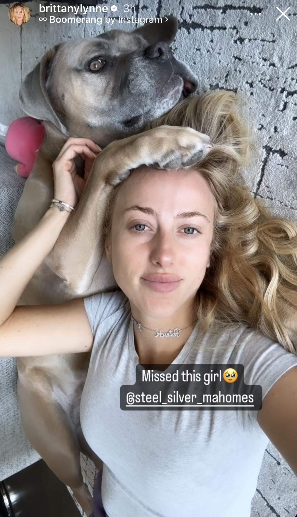 Brittany Mahomes missed the family’s dogs.