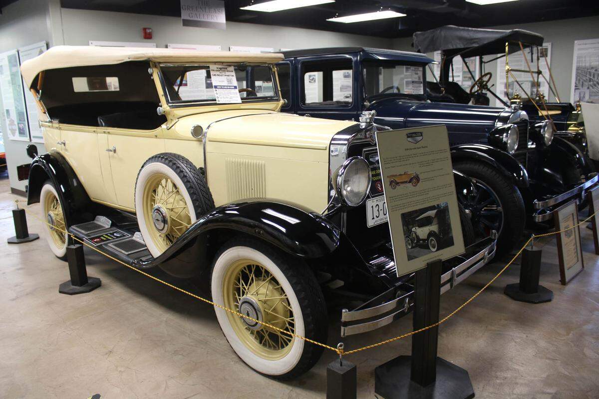 The Kansas City Automotive Museum in Olathe has a variety of old cars, like this 1930 Chevrolet Sport Phaeton.