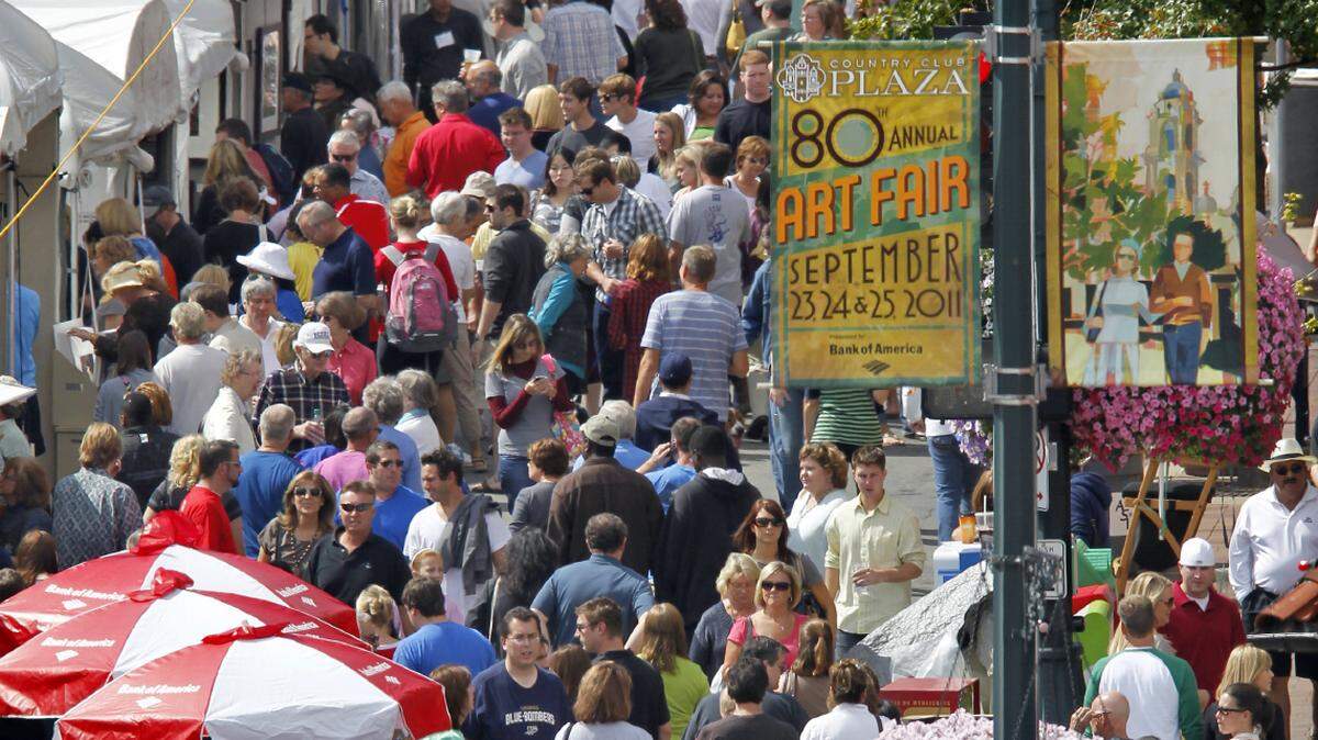 File photo. Visitors pack the County Club Plaza for the Plaza Art Fair.