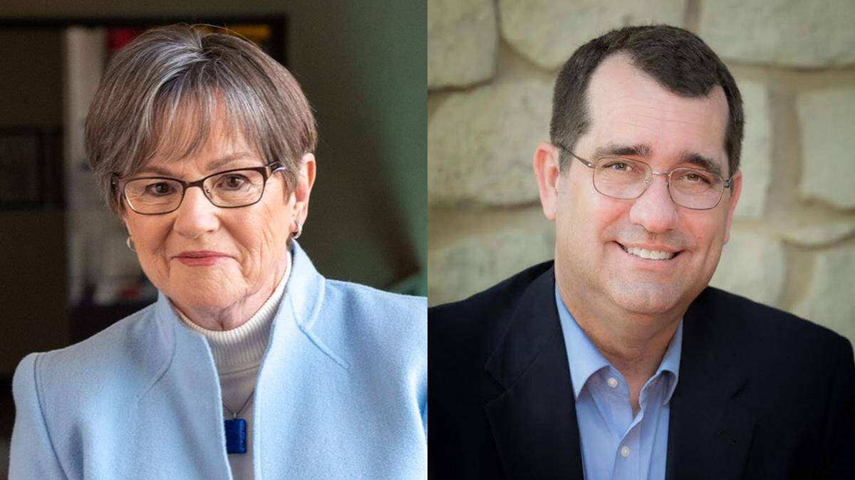 Kansas Gov. Laura Kelly and Attorney General Derek Schmidt