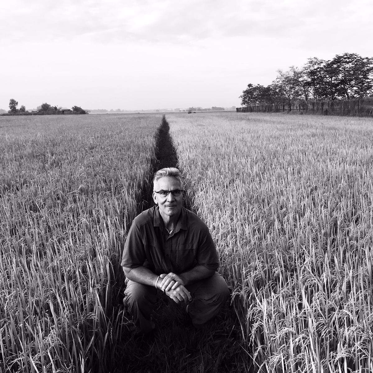 Formerly the athletic director at Missouri and now working with UMKC, Mike Alden has also been spending a lot of time in Vietnam doing charitable work. Here, he's visiting a rice field Cu Chi.