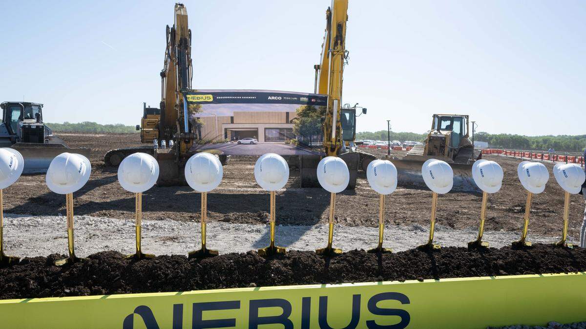 The groundbreaking ceremony for Nebius, a new AI data center being built in Independence, on Tuesday, May 12, 2026.
