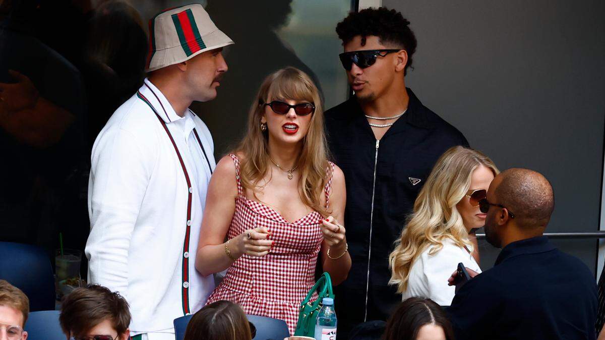 Taylor Swift and Kansas City Chiefs tight end Travis Kelce were joined by Patrick Mahomes and Brittany Mahomes at the men’s singles final of the 2024 U.S. Open tennis tournament at USTA Billie Jean King National Tennis Center at Louis Armstrong Stadium.