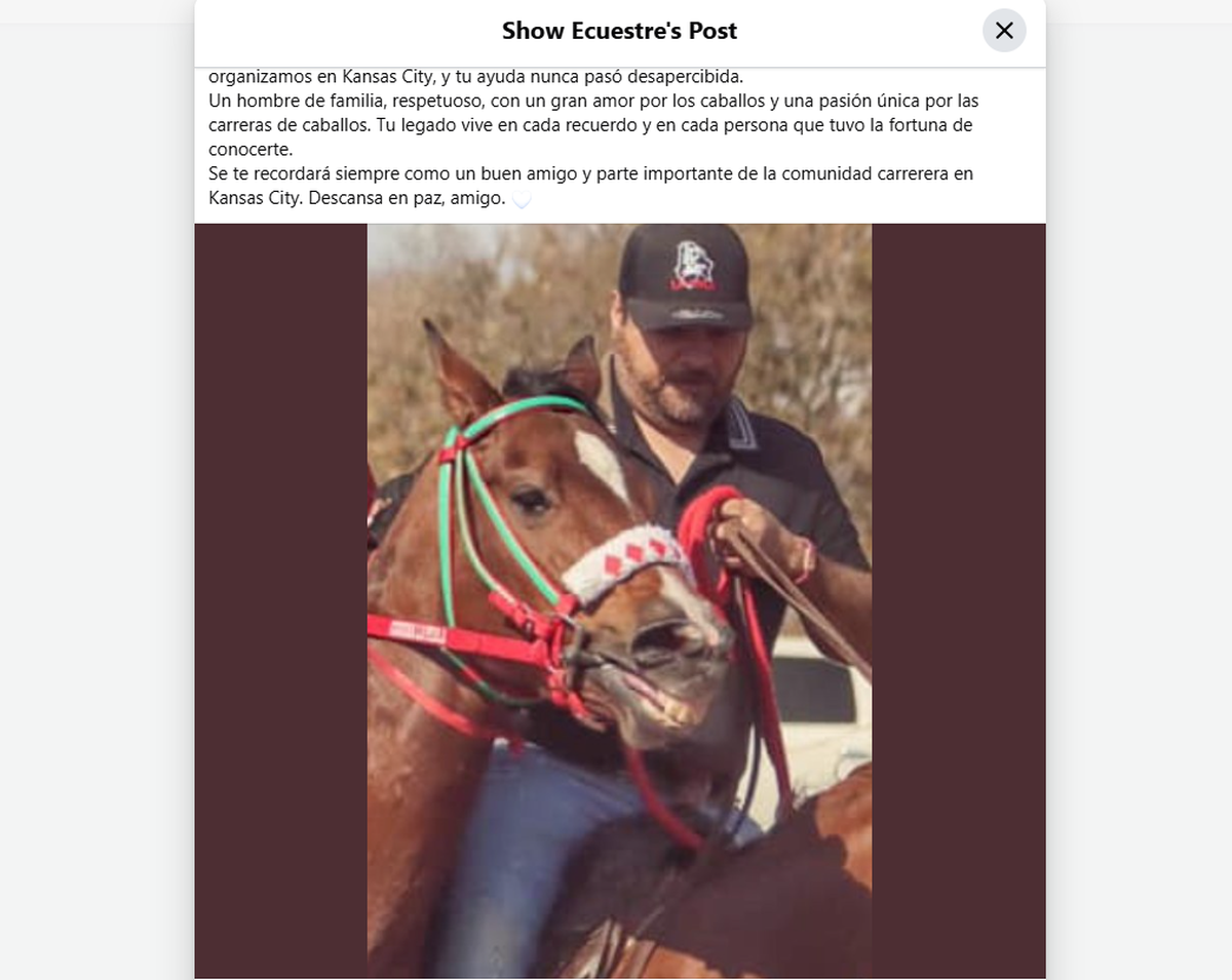 Melchor Hinojos Carbjal is remembered as a family man and lover of horses, according to a Facebook post from Show Ecuestre, a KCK equestrian group. Hinojos Carbajal was killed in a Saturday night shooting outside a party in Peculiar, Missouri.