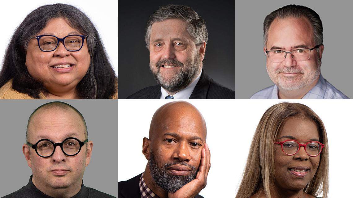 Kansas City writers Lisa Gutierrez, David Helling, David Mastio, Joel Mathis, Toriano Porter and Yvette Walker