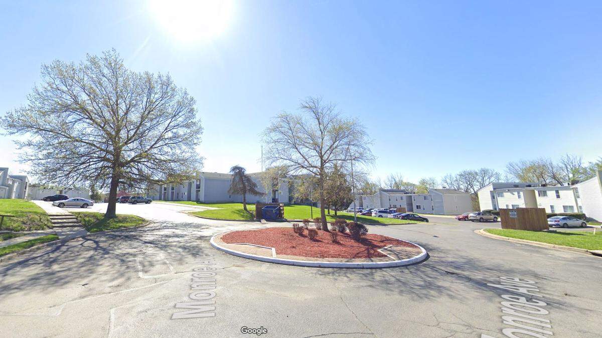 A woman died after being shot late Saturday at the East Hills Village Apartments in the Marlborough East neighborhood of Kansas City, a police spokesperson said. This Google Maps Street View image of the area is from 2019.