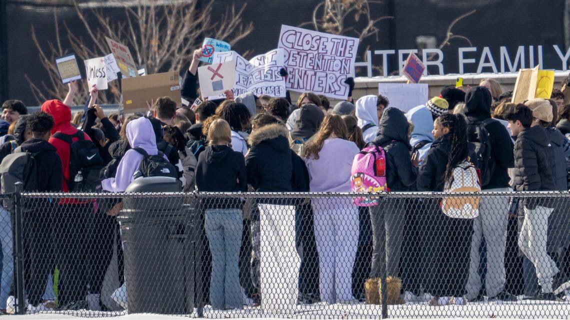 KC-area students ‘felt the need to be heard,’ walked out of class to protest ICE