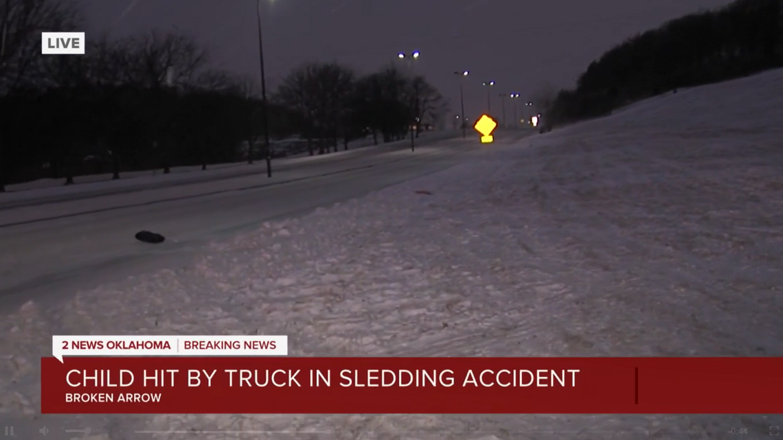 A 12-year-old boy was sledding when he was struck in a fatal hit-and-run, Oklahoma police say.