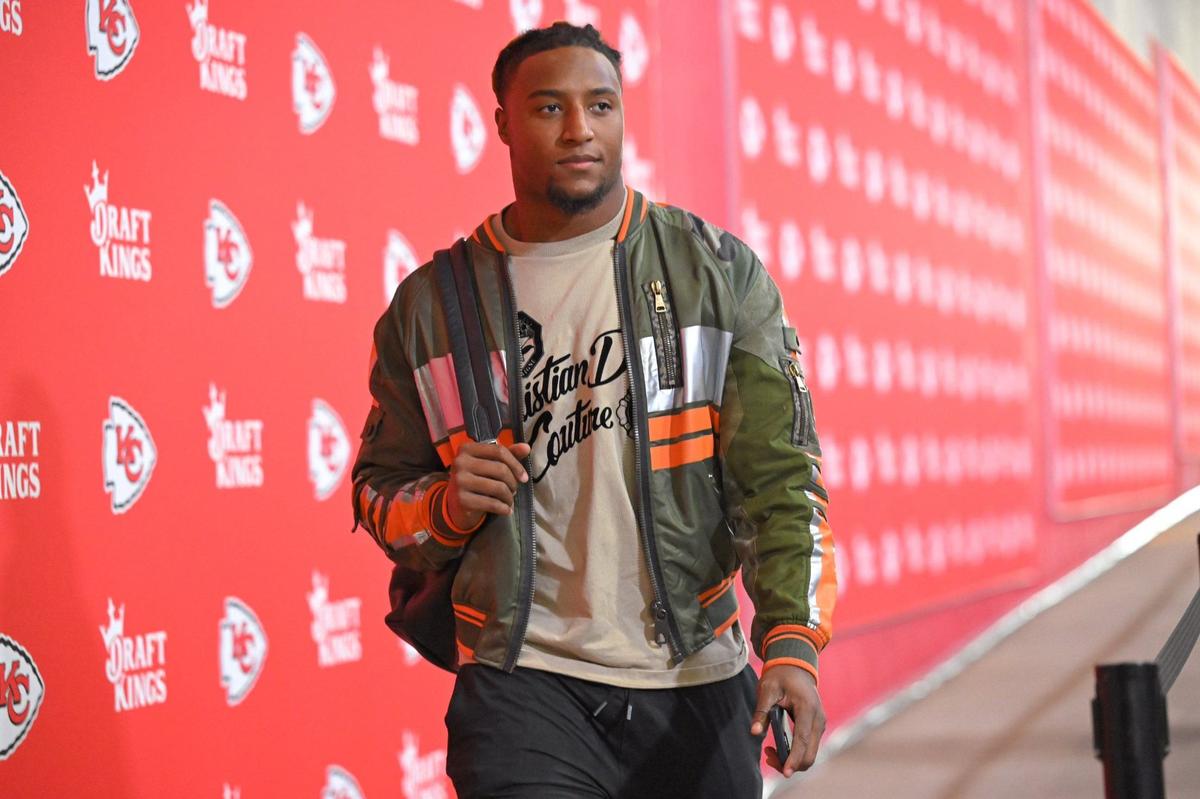 Kansas City Chiefs safety Justin Reid arrives to play the New Orleans Saints on Monday, Oct. 7, 2024, at GEHA Field at Arrowhead Stadium.