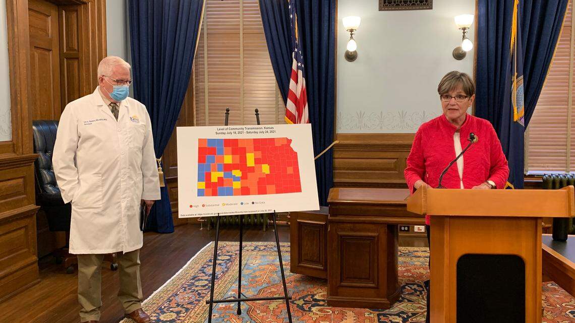 Kansas governor requires masks for state employees, stops short of new statewide mandate