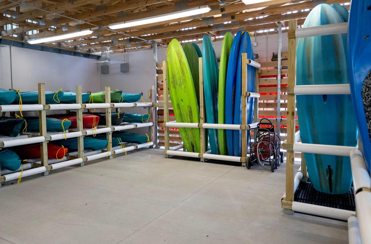 The new storage facility holds 85 boats at the Shawnee Mission Park Marina.